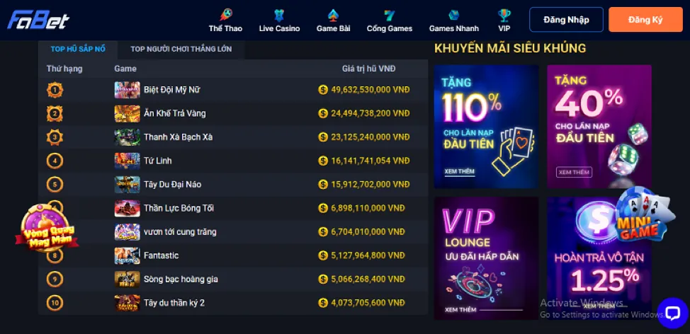 Cấp độ VIP Bạch Kim của 33win4 login